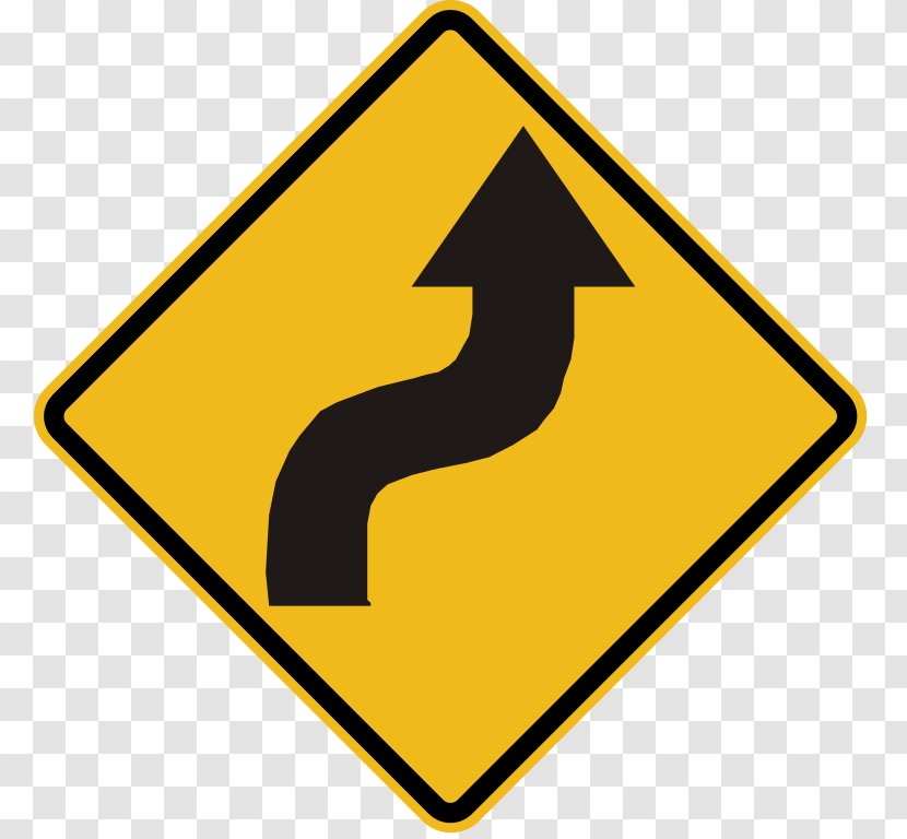 Reverse Curve Traffic Sign Manual On Uniform Control Devices Road - Warning - File Transparent PNG