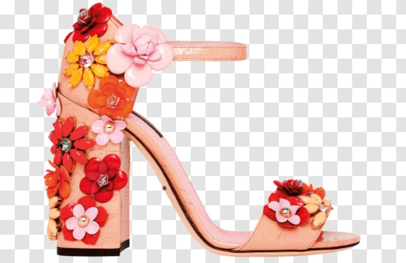Cut Flowers High-heeled Shoe Floral Design Sandal Transparent PNG