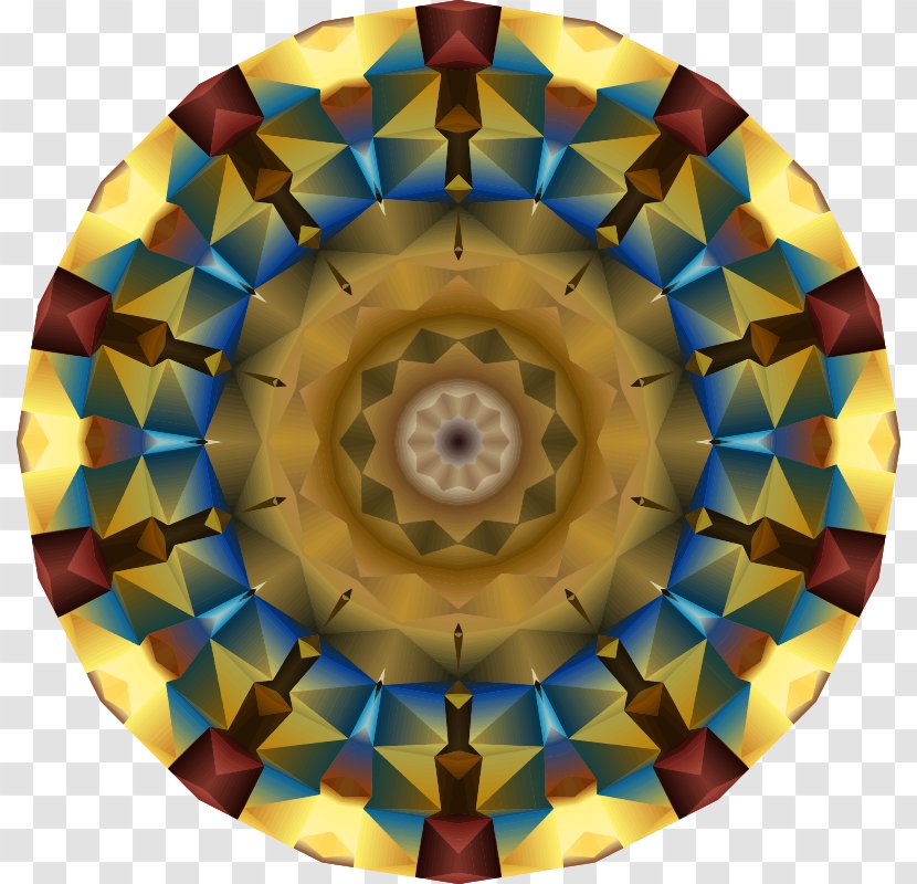 Kaleidoscope Symmetry Circle Pattern Transparent PNG