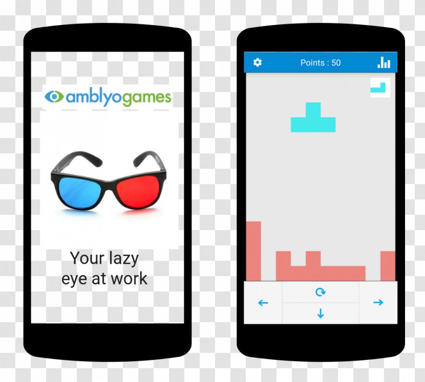 Smartphone Amblyopia Eye Dichoptic Presentation Game - Area Transparent PNG