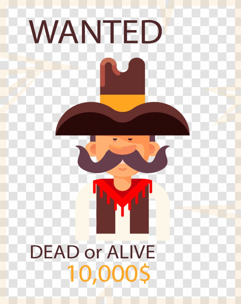 Euclidean Vector Wanted Poster - Cowboy Arrest Warrant Transparent PNG