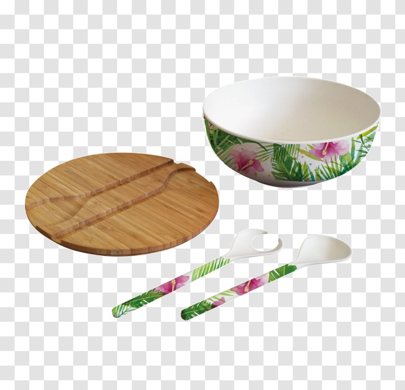 Paper Salad Bowl Cutlery Plate - Tropical Woody Bamboos Transparent PNG
