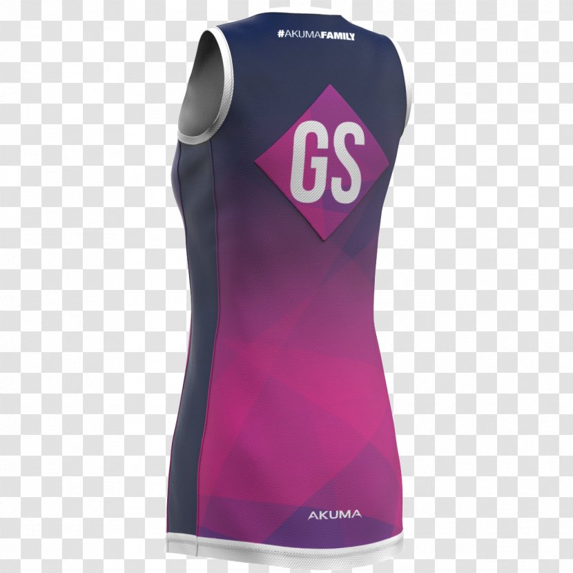 T-shirt Sleeveless Shirt Dress Clothing - Magenta - Netball Transparent PNG