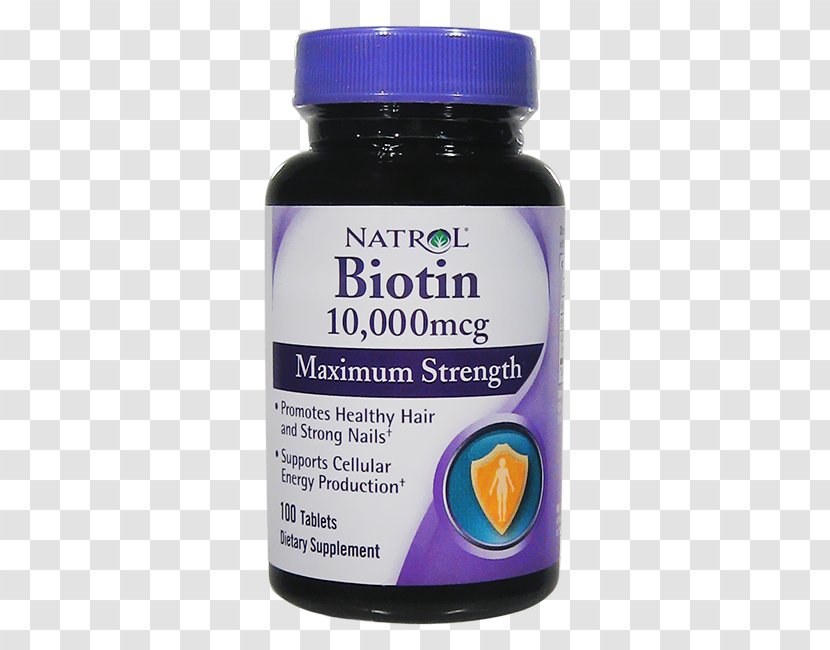 Dietary Supplement Biotin Tablet Nutrient Health - Natrol Transparent PNG