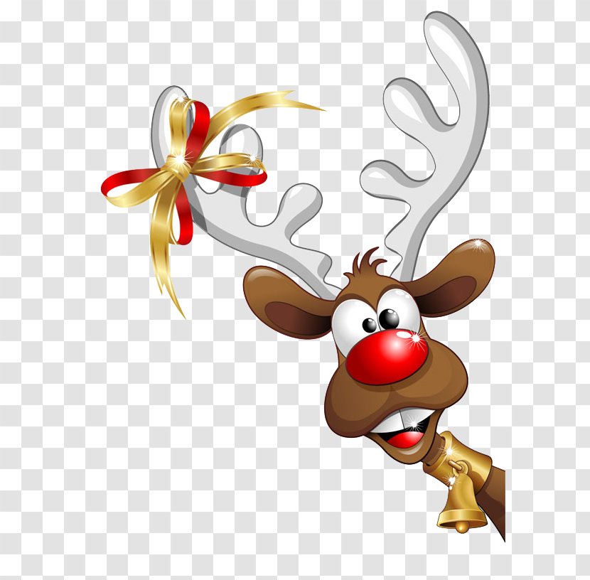 Santa Claus Christmas Humour Clip Art - Reindeer Transparent PNG