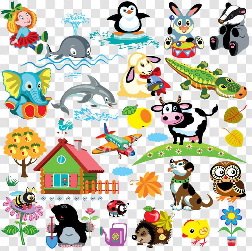 Cartoon Animals - Vecteur - Pattern Transparent PNG