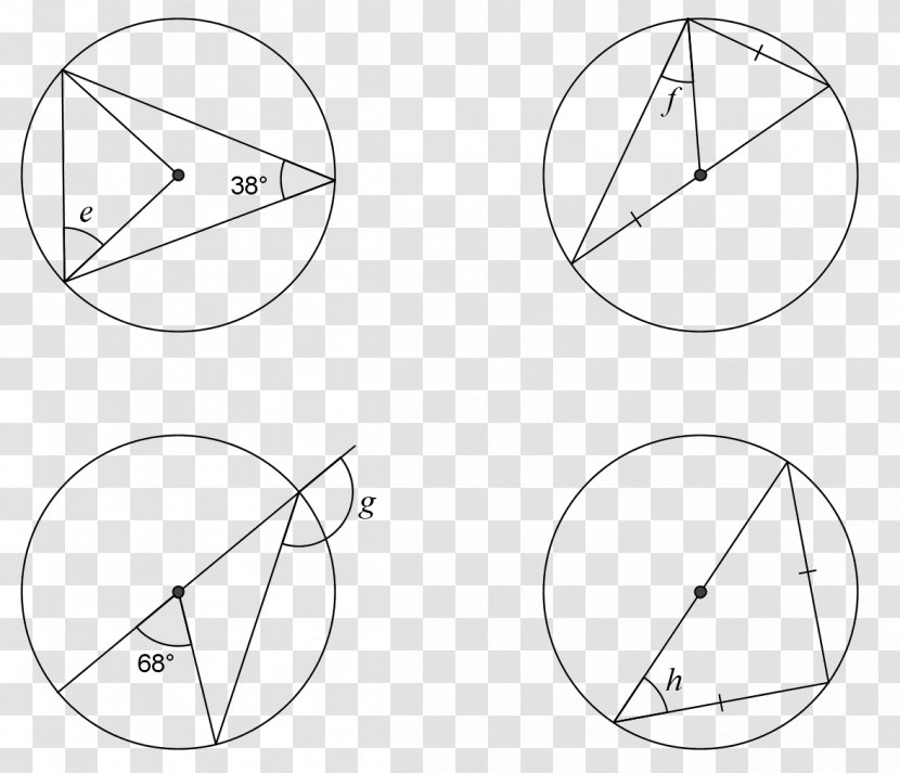 Circle Angle Mathematics Theorem Point - Line Segment Transparent PNG
