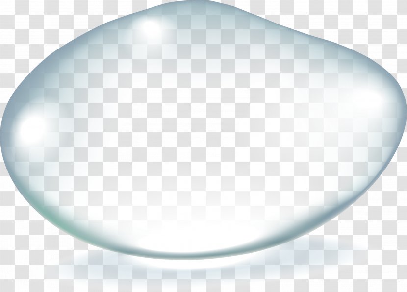 Drop Blue Water - Oval - Droplets Transparent PNG