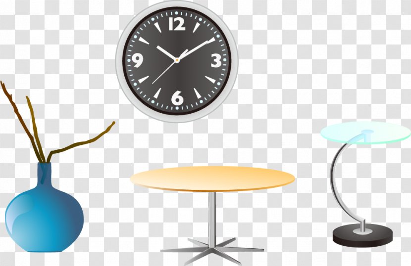 Table Clock Furniture - Brand - Vector Decorations Transparent PNG