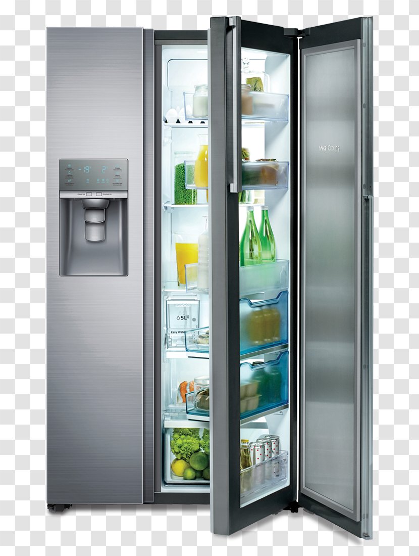Refrigerator Samsung Electronics Food Shelf - Home Appliances Transparent PNG