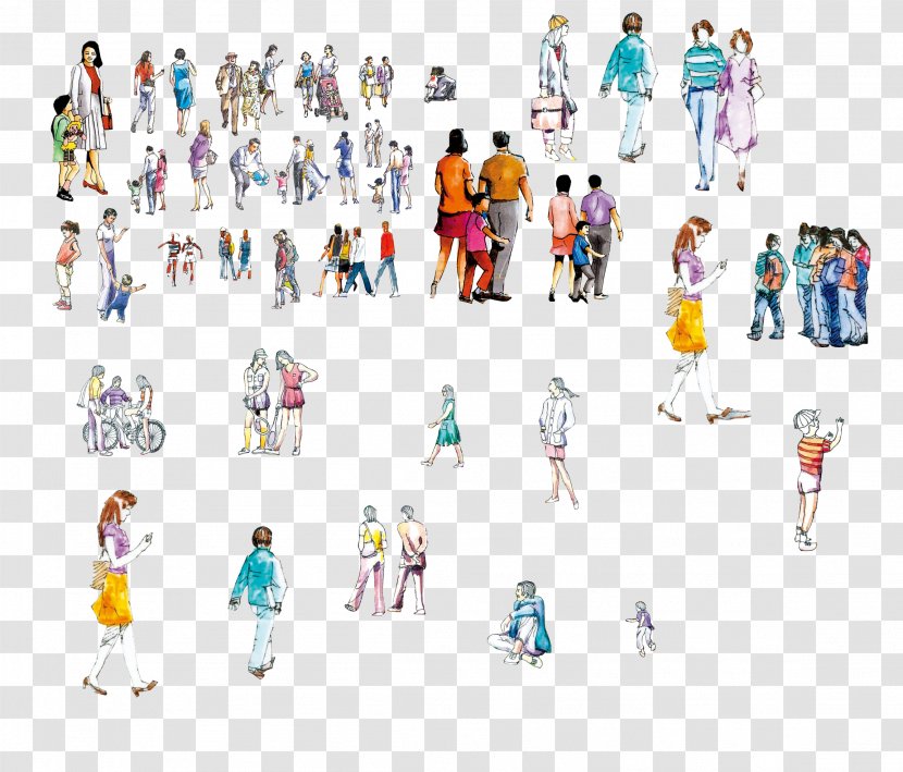 Download - Black And White - Various Characters Transparent PNG