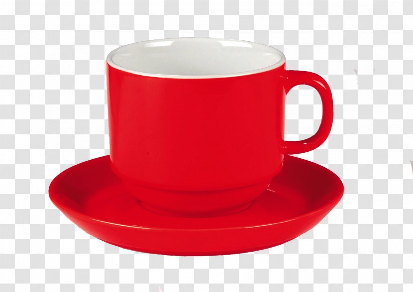 Tea Espresso Coffee Cup Saucer - Red Image Transparent PNG