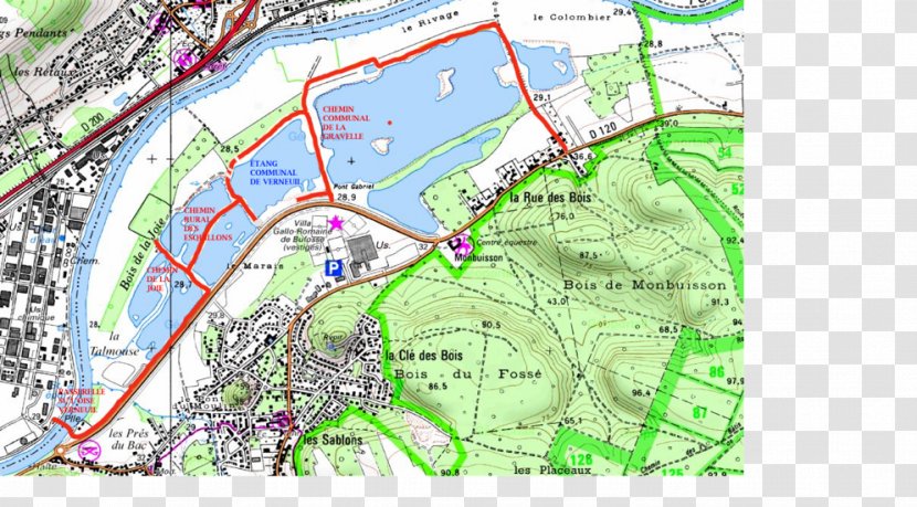 Creil Oise Map Chemin Rural Parc De Verneuil Transparent PNG