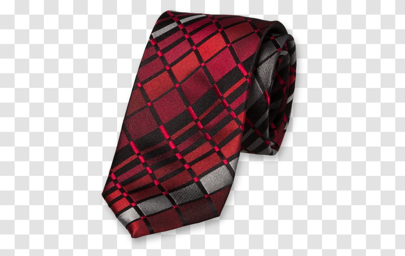 Necktie Tartan Red Silk Grey - Blue - Satin Transparent PNG