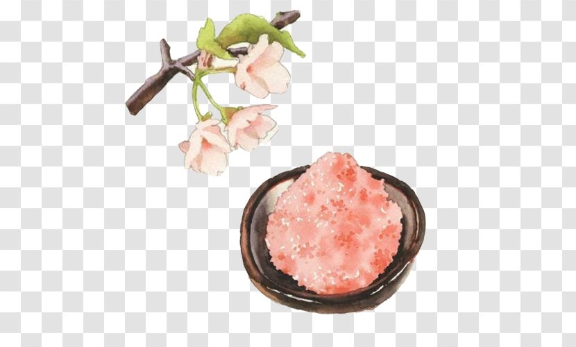 Cherry Blossom Food - Dish - Rice Hand Painting Material Picture Transparent PNG