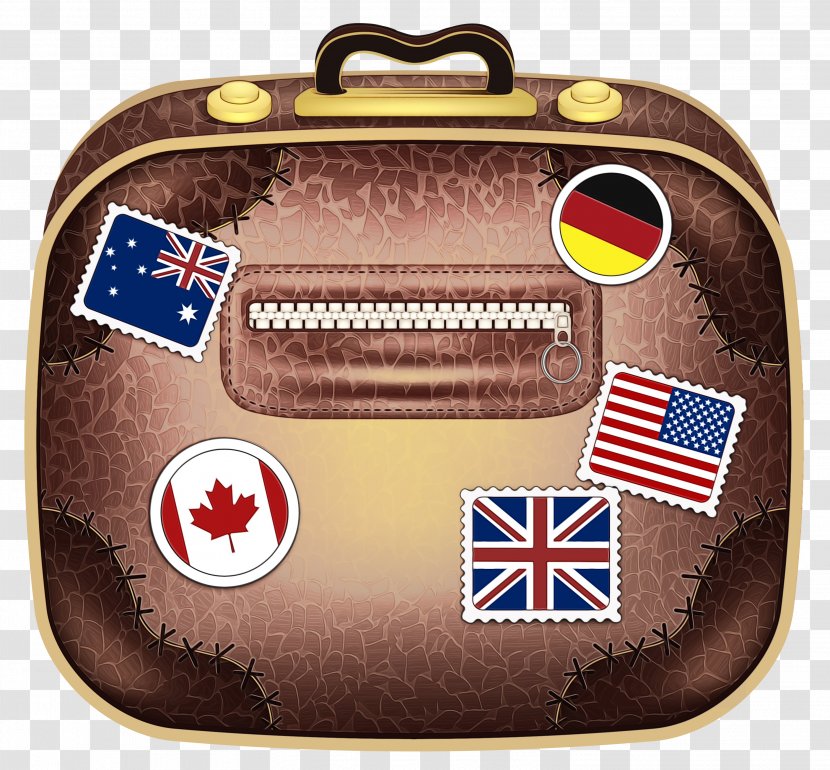 Travel Drawing - Brown - Flag Of The United States Transparent PNG