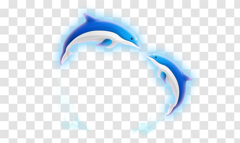 Dolphin Blue - Aqua - Heart-shaped Pattern Transparent PNG