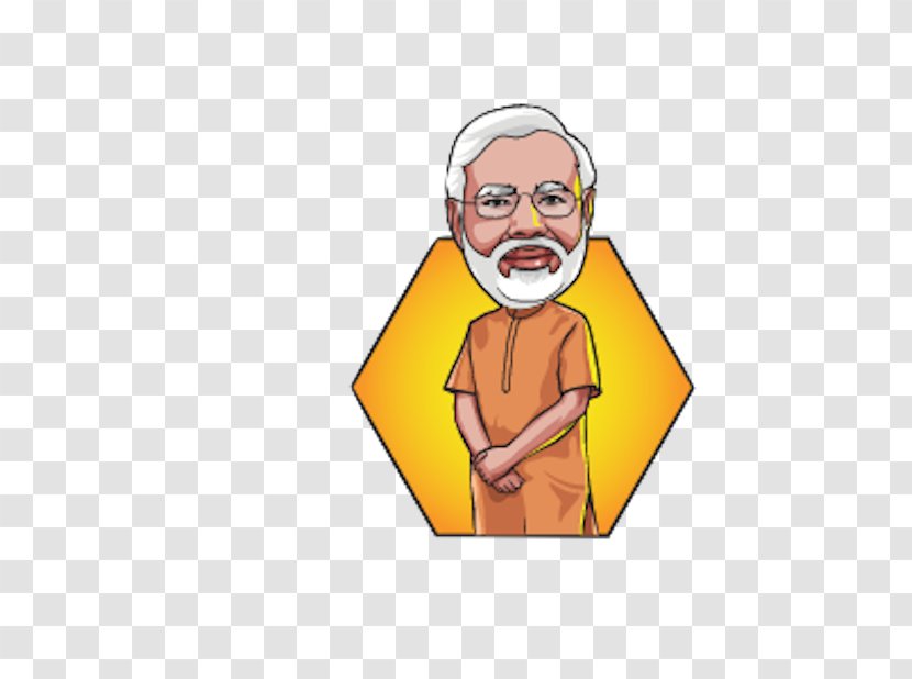 Cartoon Narendra Modi Drawing - Smile Transparent PNG