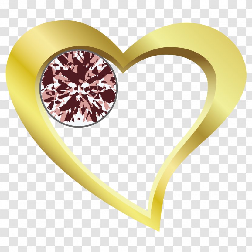 Heart Diamond Clip Art - Body Jewelry - Love Gold And Beautiful Transparent PNG