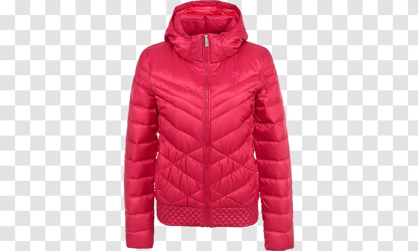 Hood Jacket Daunenjacke Clothing Coat - Magenta - With Transparent PNG