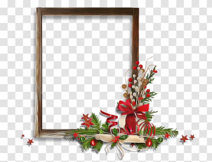 Picture Frame - Holly - Fir Christmas Transparent PNG