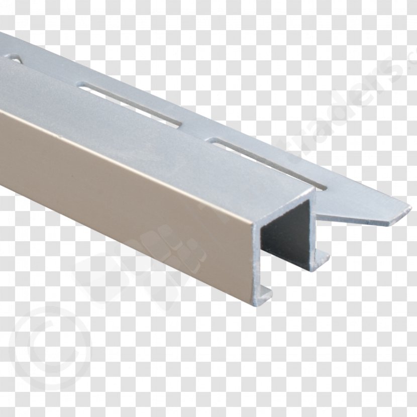 Aluminium Material Square Angle Edge - Straight - Silver Transparent PNG