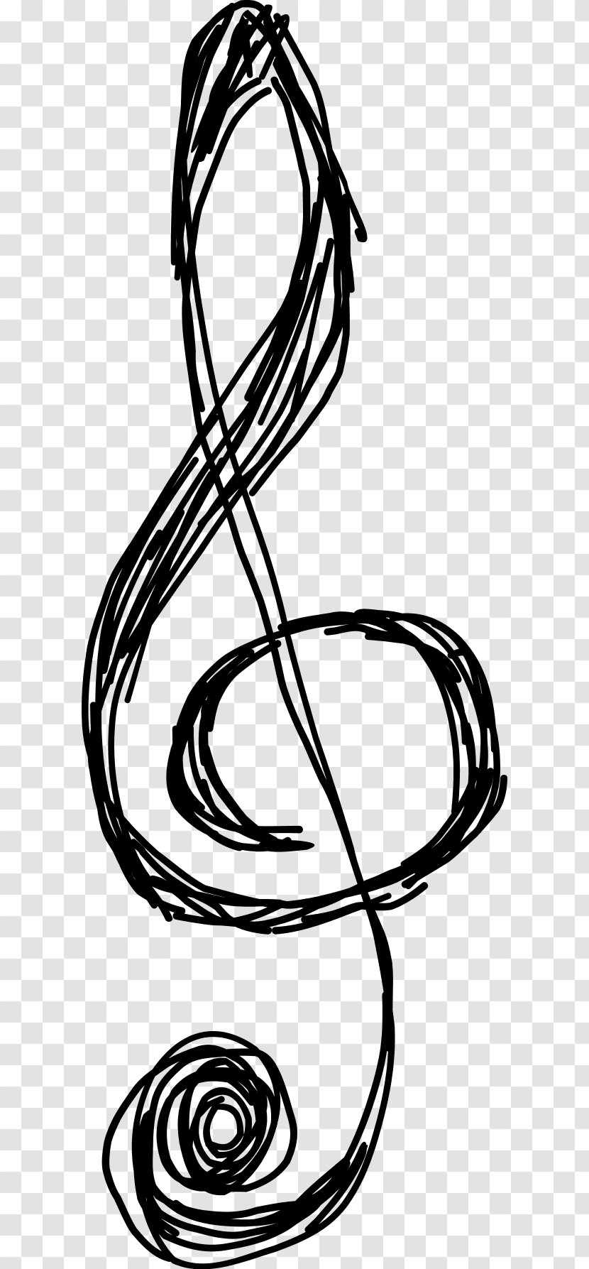 Treble Clef Drawing Musical Note - Watercolor Transparent PNG