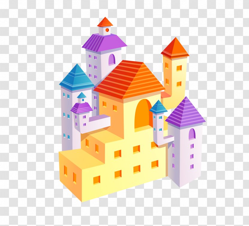 Cartoon Illustration - Computer - Cute House Transparent PNG