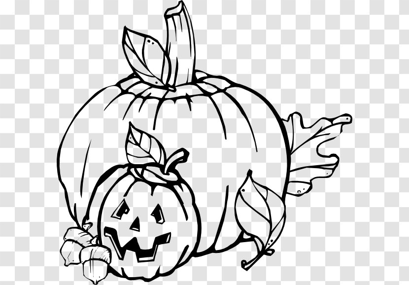 Halloween Pumpkin Clip Art - White - Vegetable Black N Transparent PNG