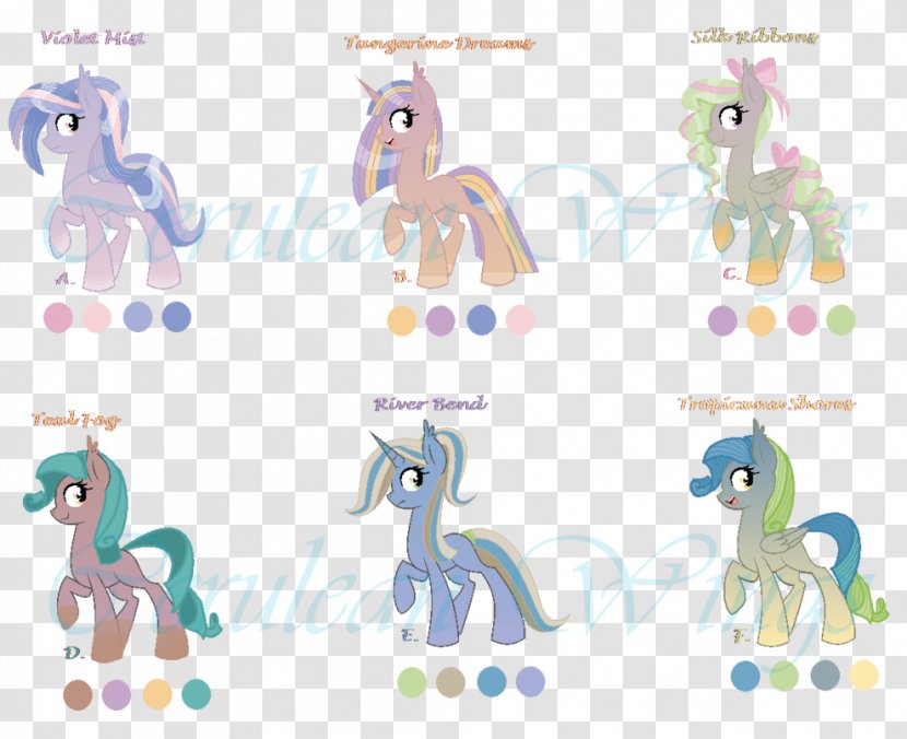 Pony Adoption Color Blue Raspberry Flavor Horse - Filigree - Cute Wings Transparent PNG