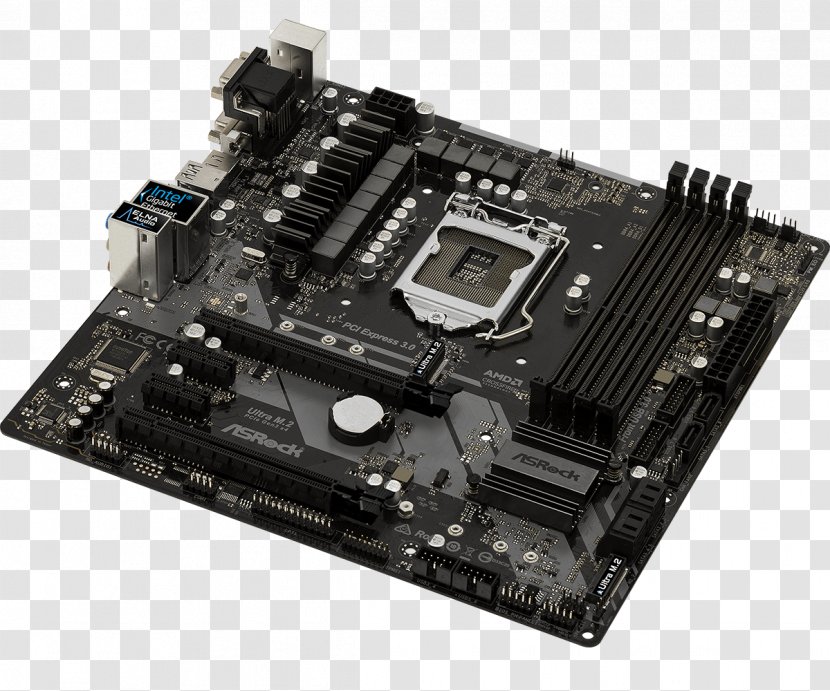 Intel MicroATX ASRock Z370 EXTREME4 LGA 1151 - Chipset Transparent PNG