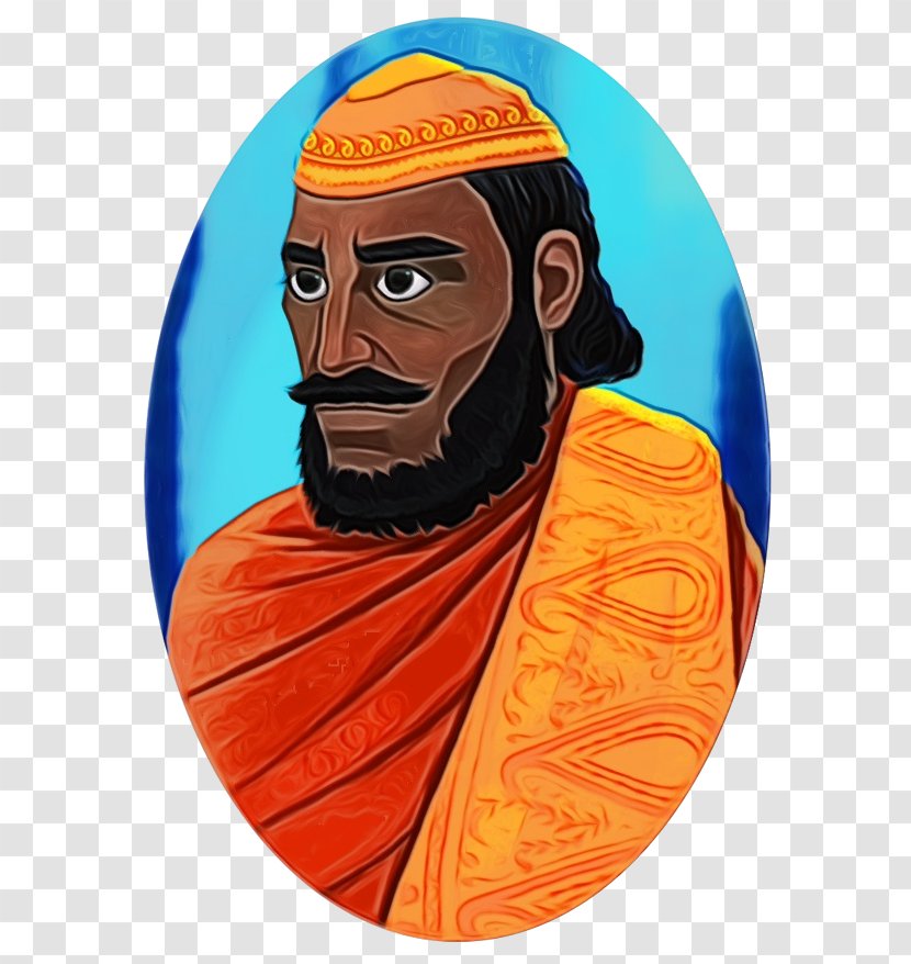 Middle Kingdoms Of India Character Outline Ancient History - Watercolor - Beard Prophet Transparent PNG