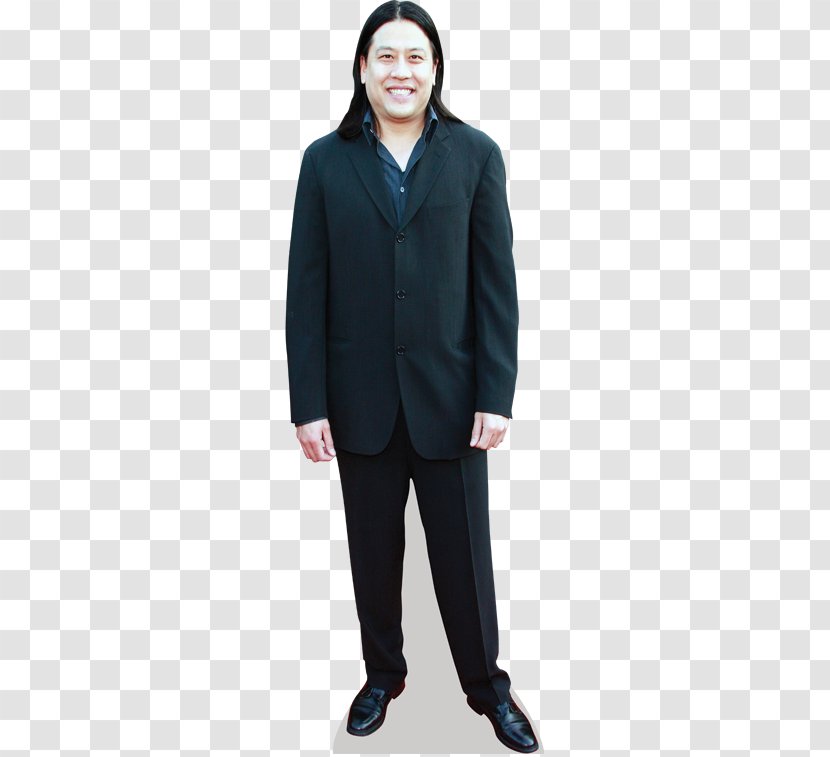 Blazer Coat Celebrity Cutouts Garrett Wang Life Size Cutout Jacket Blue - Formal Wear - Gates Mcfadden Transparent PNG