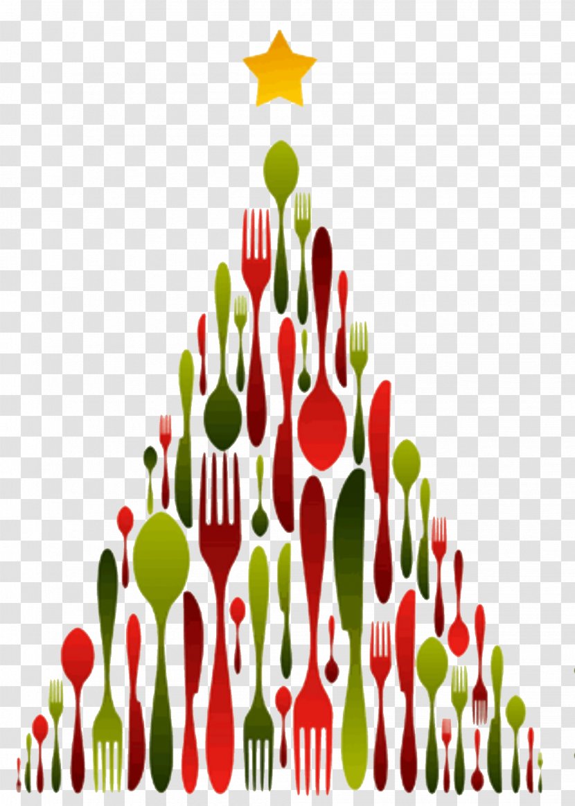 Wedding Invitation Christmas Dinner Tree - Party - Cover Transparent PNG