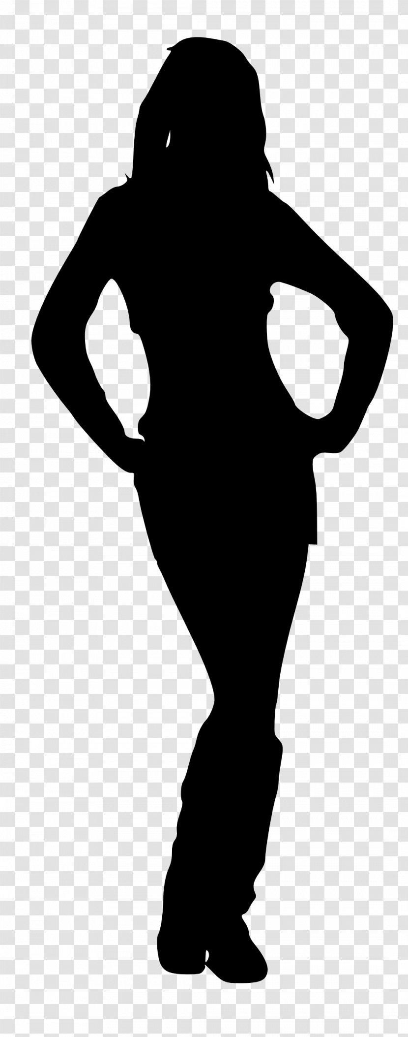 standing woman clipart black and white flower