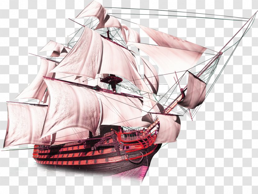Sailing Ship - Hand-painted Voyage Transparent PNG