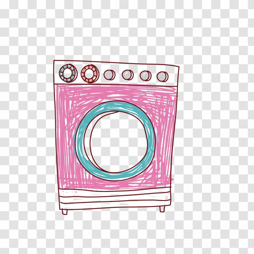 Washing Machine Clothes Dryer Illustration - Pink - Vector Red Transparent PNG