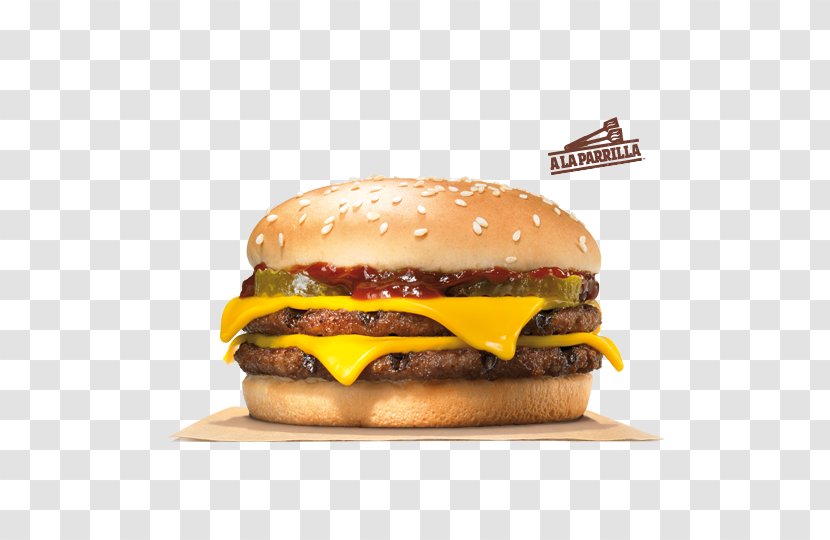 Cheeseburger Hamburger Whopper Fast Food Pickled Cucumber - Kids Meal - Double Cheese Transparent PNG
