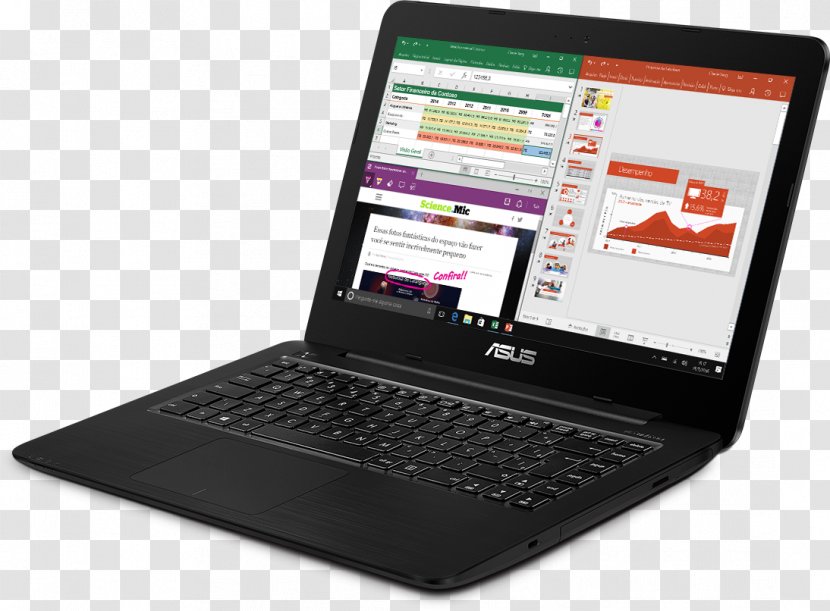 Netbook Laptop ASUS Computer Hardware Celeron - Technology Transparent PNG