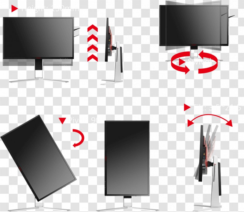 Flat Panel Display Output Device Computer Monitors AOC International FreeSync - Line Of Sight Transparent PNG