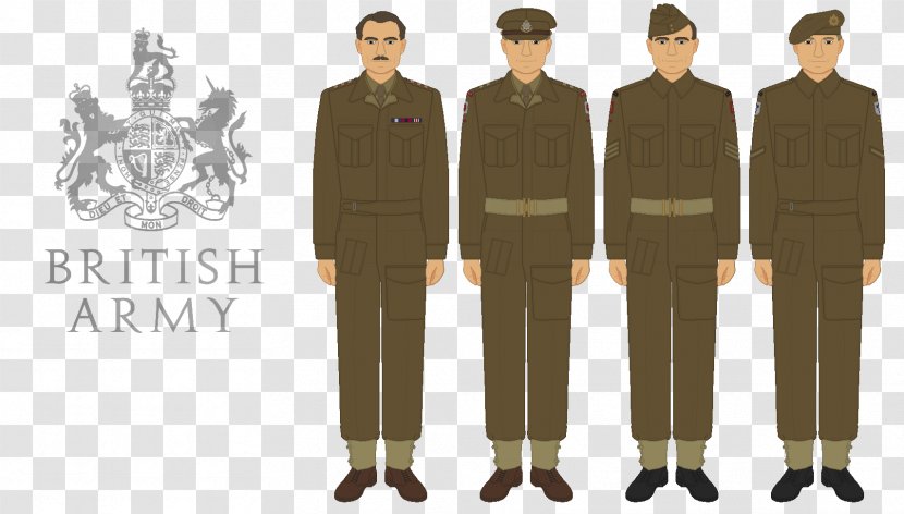 British Battledress Uniforms Of The Army Military Rank - Button - Uniform Transparent PNG