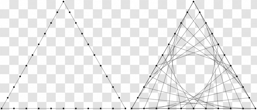 Triangle Black And White Symmetry Structure Monochrome - Curve Lines Transparent PNG