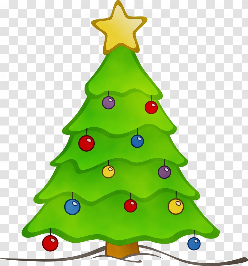 Christmas Tree Watercolor - Evergreen - Plant Event Transparent PNG