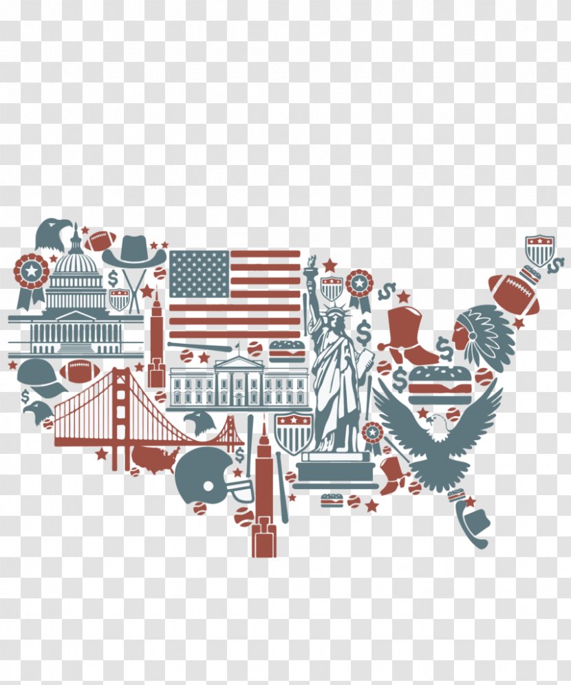 United States Of America Culture The Illustration Vector Graphics - Generation - Map Transparent PNG