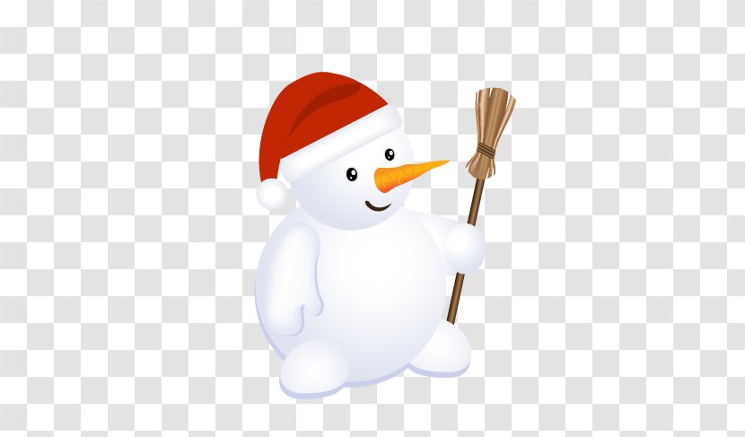 Snowman Christmas Clip Art - Broom Vector Transparent PNG