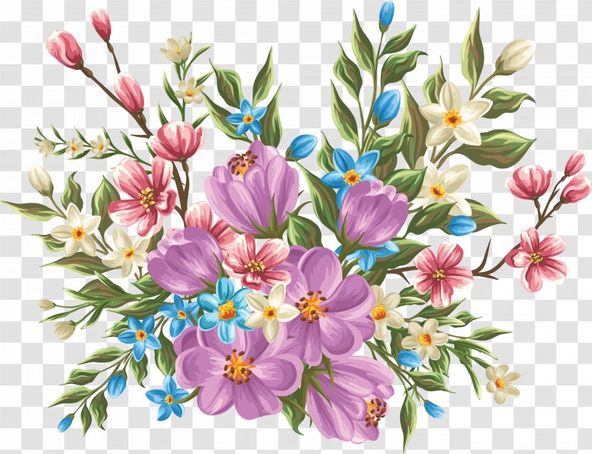 Flower Drawing Clip Art - Floral Design Watercolor Painting Transparent PNG