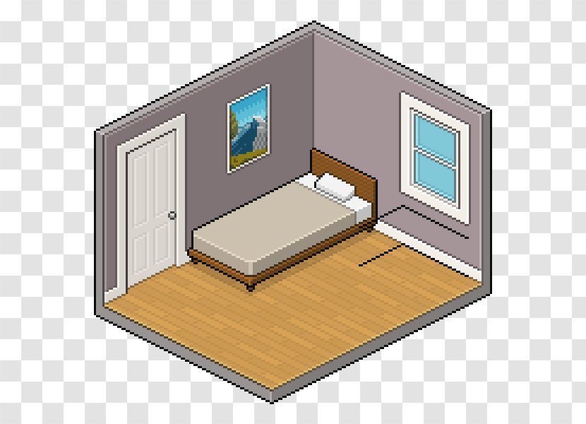 Pixel Art Isometric Projection Wall Tutorial - Daylighting - Wood Texture Material Transparent PNG