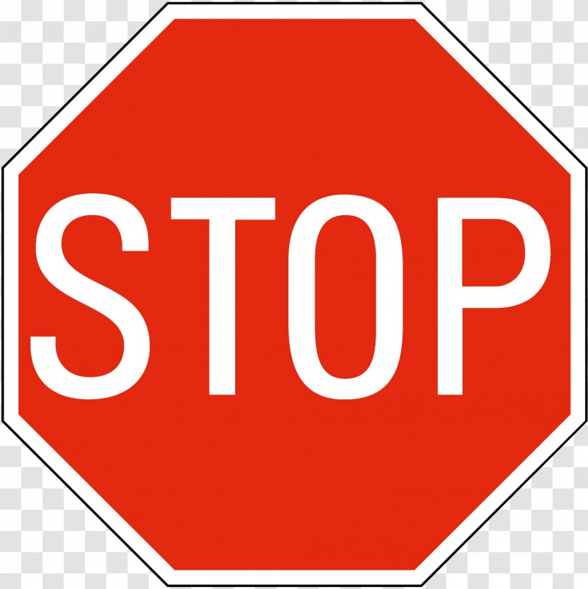 Stop Sign Car Regulatory Warning - Text - Free Printable Transparent PNG