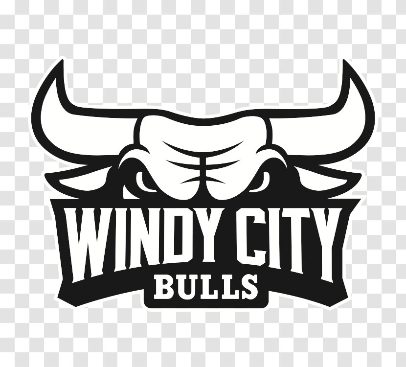 Windy City Bulls NBA Development League Chicago Canton Charge - Black And White Transparent PNG