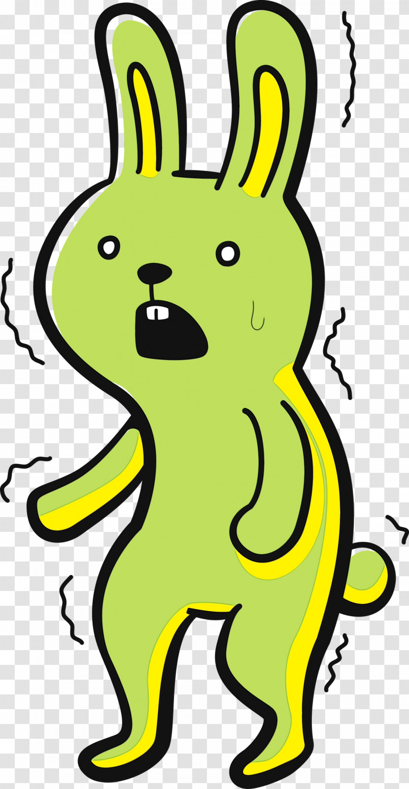 Cartoon Yellow Animal Figurine Rabbit Meter Transparent PNG